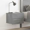 vidaXL Bedside Cabinet Grey sonoma Engineered wood Compact