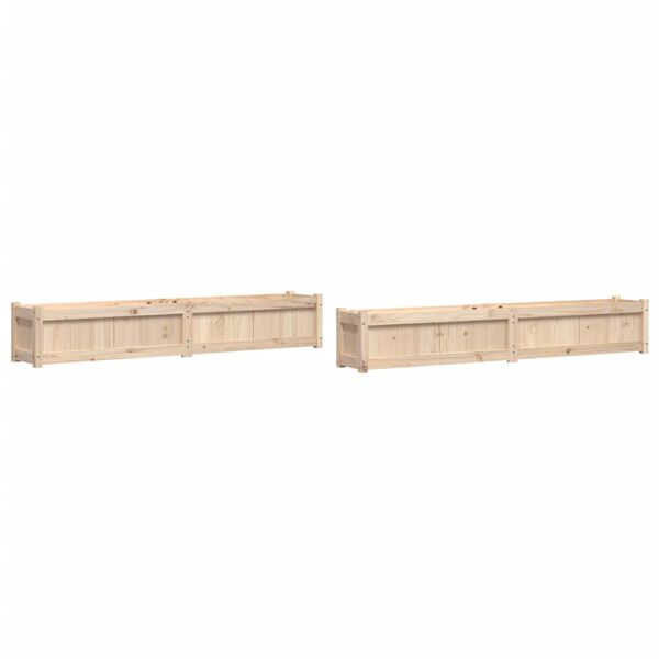 vidaXL Garden Planter Set of 2 Pine Solid pine wood Large