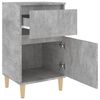vidaXL Bedside Cabinet Concrete gray Engineered wood Standard