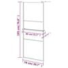 vidaXL Walk-in Shower Wall with Shelf Black 31.5"x76.8" ESG Glass&Aluminum