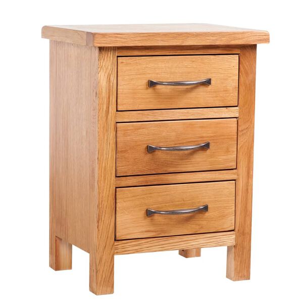 vidaXL Bedside Cabinet Brown Solid Oak Wood Medium Bedside Cabinet