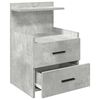 vidaXL Bedside Cabinet Concrete grey Engineered wood Standard