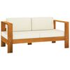 vidaXL Wooden Lounge Set Cream White Solid Acacia wood Large Modular