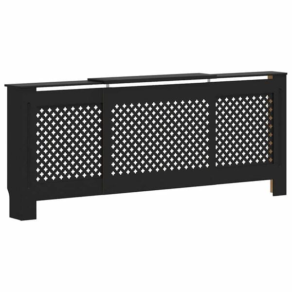 vidaXL MDF Radiator Cover Black 80.7"