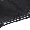 vidaXL Garden Furniture Cover Set of 2 Black Polyethylene, Aluminum
