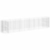vidaXL Gabion Raised Bed Silver Galvanized iron 197.0 x 39.4 x 39.4 in