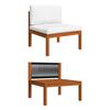 vidaXL Garden Lounge Set Cream Solid Acacia Wood Medium Durable