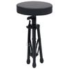 vidaXL Adjustable Drum Stool Black Round