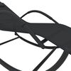 vidaXL Sun Lounger Black Powder-coated steel, textilene Medium