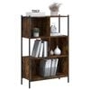 vidaXL Bookcase Smoked Oak Engineered wood, powder-coated steel Medium
