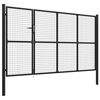 vidaXL Garden Gate Steel 137.8"x59.1" Anthracite