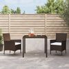 vidaXL Garden Dining Set Brown, Cream White