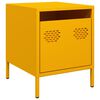 vidaXL Bedside Cabinet Set of 2 Mustard Yellow Cold-rolled steel