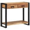 vidaXL Console Table Brown 35.43 x 12.99 x 29.53 in Solid Acacia Wood