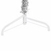 vidaXL Artificial Half Christmas Tree Silver PVC, Steel Slim, 59.1 in tall