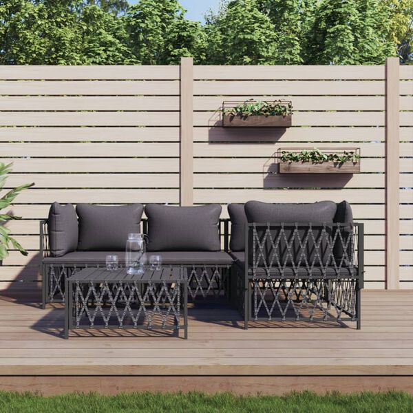 vidaXL Garden Lounge Set Anthracite
