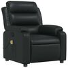 vidaXL Massage Recliner Chair Black Faux leather, metal, plywood Single