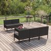 vidaXL Garden Lounge Set Black