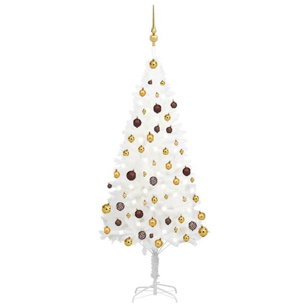 vidaXL Christmas Tree White Polyethylene Medium Decorative Inlays
