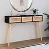 vidaXL Console Table Black Engineered wood Console Table Rectangular