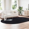 vidaXL Shaggy Rug Black 100% Polyester 118.1 x 78.7 in Foldable Rug