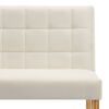 vidaXL Cream Velvet Bench 55.1 in Long Durable Upholstered Bench