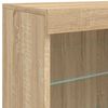 vidaXL Sideboard Sonoma Oak Engineered wood, glass
