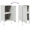 vidaXL Sideboard White Cold-rolled steel Medium Adjustable Feet