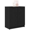 vidaXL Shoe Cabinet Black Oak 23.23 x 13.78 x 27.56 in Engineered Wood