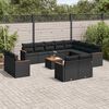 vidaXL Garden Sofa Set Black