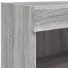 vidaXL TV Wall Unit Grey Sonoma Engineered Wood, Glass Large