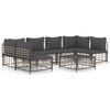 vidaXL Garden Lounge Set Anthracite Poly rattan Modular
