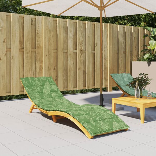 vidaXL Sun Lounger Cushion Leaf Pattern Oxford fabric (100% polyester)