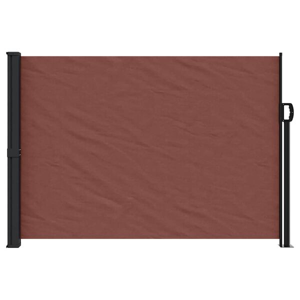 vidaXL Retractable Side Awning Brown