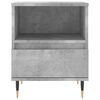 vidaXL Bedside Cabinet Concrete Grey Engineered Wood Standard