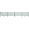 vidaXL Chain Link Fence Green 5.2x32.8'