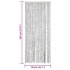 vidaXL Fly Curtain Grey 22.0x72.8" Chenille