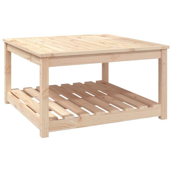 vidaXL Garden Table Pine Wood Solid Pine Wood 32.5 x 32.5 in Square
