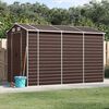 vidaXL Garden Shed Brown Galvanized Steel 75.2 x 118.1 x 78.0 in
