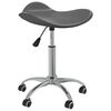 vidaXL Salon Spa Stool Grey Faux leather, chrome steel, foam Medium