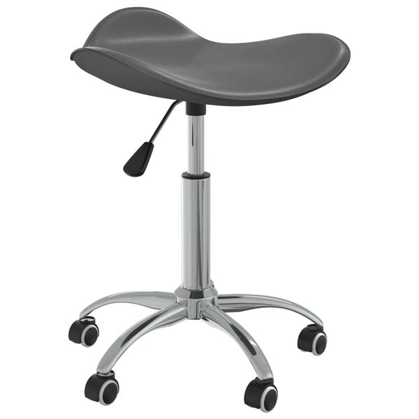 vidaXL Salon Spa Stool Grey Faux leather, chrome steel, foam Medium