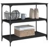 vidaXL Kitchen Trolley Black 40.2"x19.7"x37.4" Engineered Wood