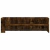 vidaXL Wall Shelf Smoked Oak Engineered Wood 39.4 in Wide Wall Shelf