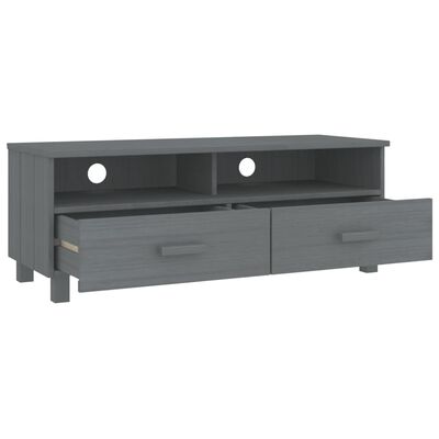 vidaXL TV Cabinet Dark Gray 41.7"x15.7"x15.7" Solid Wood Pine