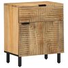 vidaXL Bedside Cabinet Brown Solid Mango Wood 19.7x13.0x23.6 in