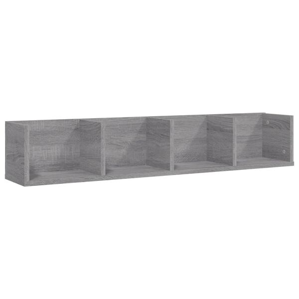 vidaXL Wall Shelf Grey Sonoma Engineered Wood Large Wall mounting