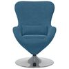 vidaXL Egg Chair Blue 24.80 x 28.74 x 35.43 in Velvet