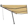 vidaXL Retractable Awning Yellow and White