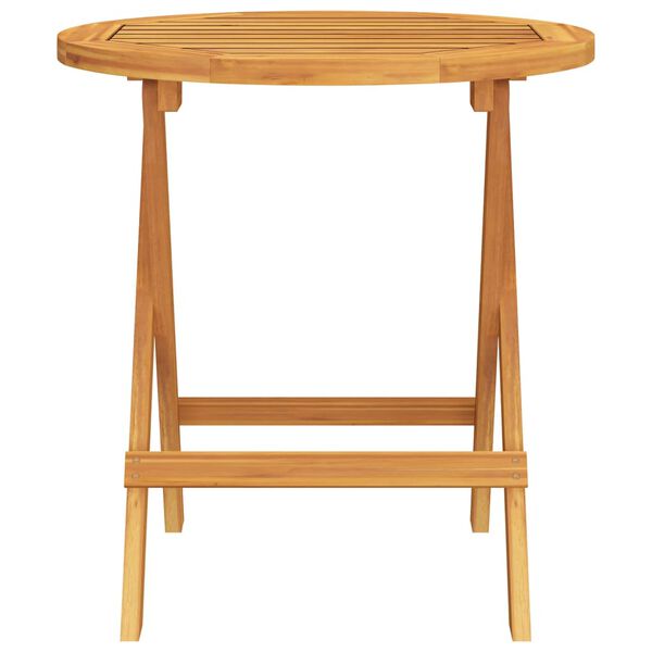 vidaXL Bistro Table Natural wood Solid acacia wood Small Folding