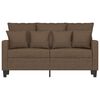 vidaXL 2-Seater Sofa Brown 47.2" Fabric